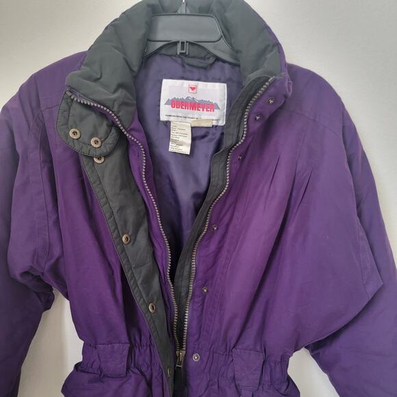 Obermeyer Snow‎ Suit Skiwear Purple Women Sz 10 Hayward Wool Blend Thick Stirrup - Picture 5 of 16